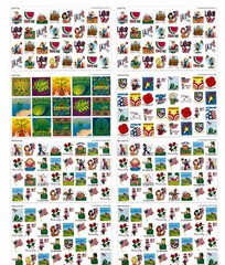 Lot of 7 Vintage Highlights Holiday Sticker Sheets Memorial Labor Arbor Day NOS