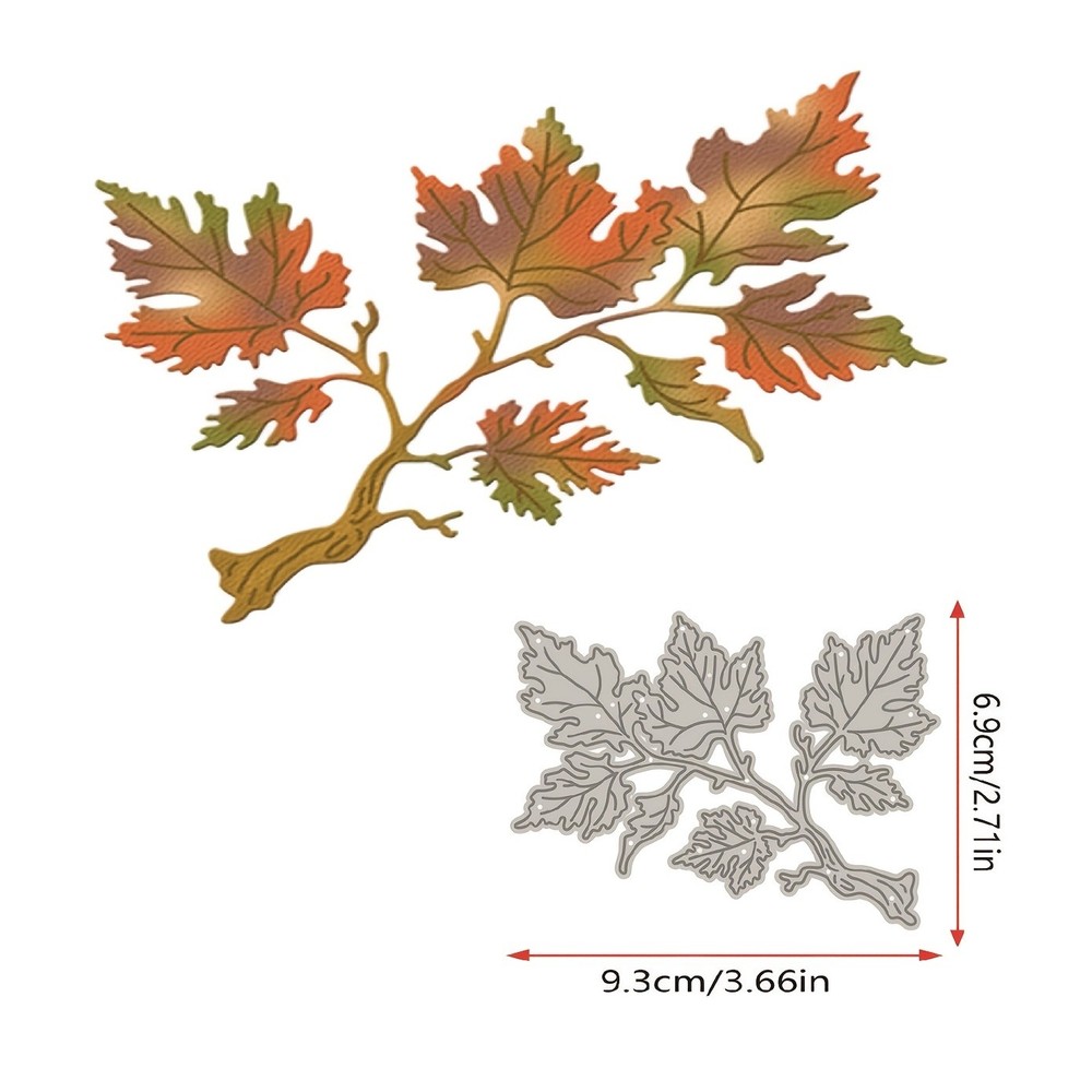Autumn Fall Maple Leaves Branch Metal Cutting dies cut die
