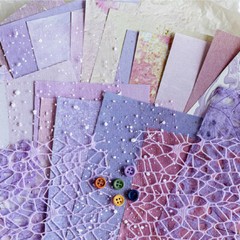 26Pcs DIY Diary Decor Accessories Handmade Scrapbook Paper Craft Textured Paper.
