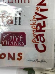 Vintage Thanksgiving Stickers Turkey Pilgram Fall Leaves Traditions Scrapbooking