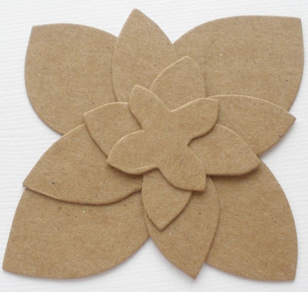 {3 Sets} ELEGANT FLOWER – Layered Wedding Flowers Bare Chipboard Die Cuts