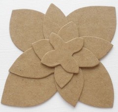 {3 Sets} ELEGANT FLOWER – Layered Wedding Flowers Bare Chipboard Die Cuts