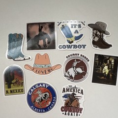 10 STICKERS WESTERN COWBOYS Journal Planner SCRAPBOOK COUNTRY WSIPVU
