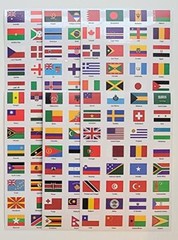 192 Pcs World Flags Stickers World Map Passport Stickers for Planner Journal