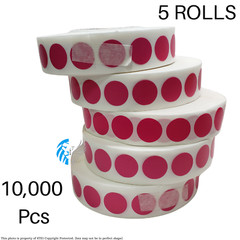 10,000 Pieces Rose Red 1/2″ Round Color Coding Labels Roll Dot Stickers Adhesive