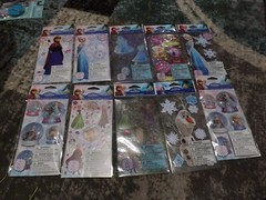 HUGE NEW LOT of 11 DISNEY FROZEN theme OLAF ELSA ANA scrapbooking stickers