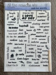 WHAT’S NEW Scrapbooking Sticker Sheet QUOTES Rub On Words Love My Little Boy