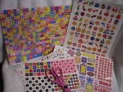 Lot of 26 Sheets Miscellaneous scrapbook Stickers embellishments scissors READ