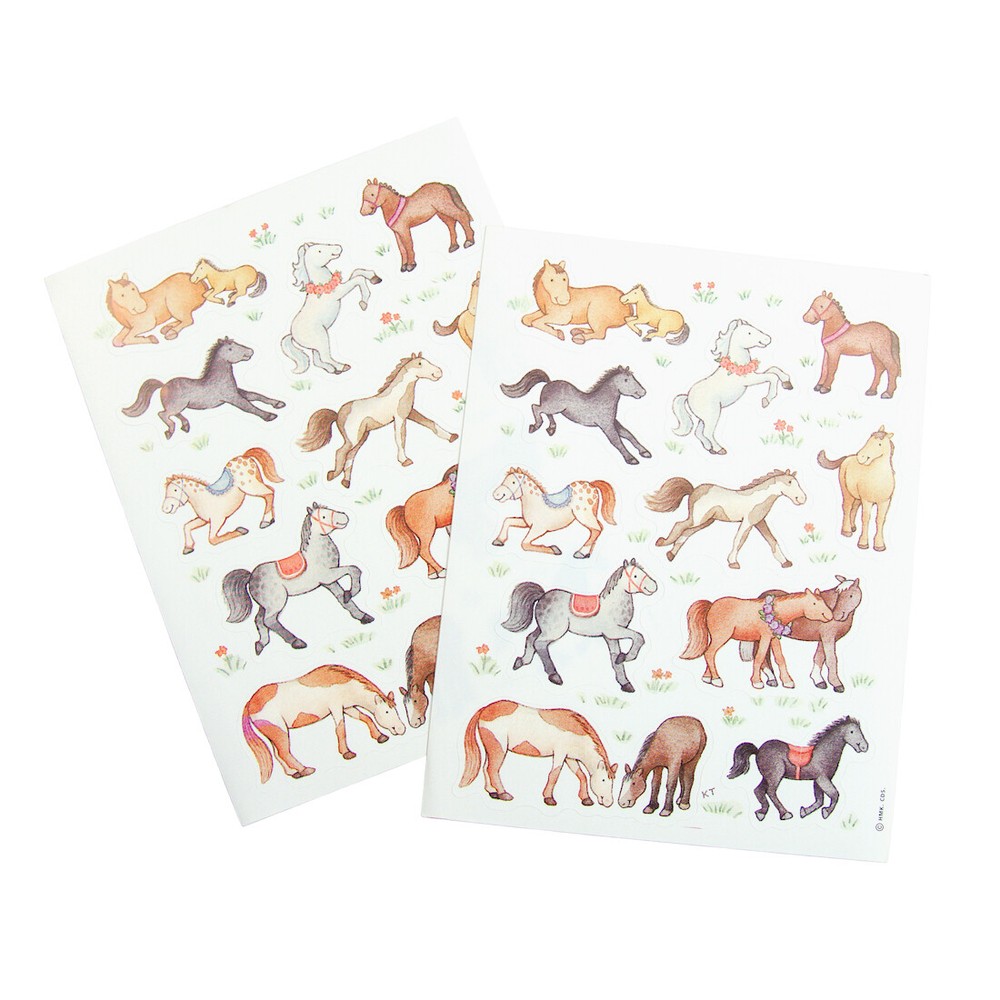 Hallmark Cards Horse Sticker Sheets Kids Cartoon Pet Animal Equine Art (2-Pack)