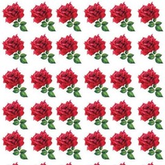 Violette Stickers – Mini Red Roses – 1 Miniature Flower Sticker Sheet – Crafts