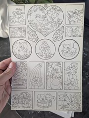 Vintage 80s Color Your Own Stickers Sheets Lot Of 13 Pgs Rainbows Bears Unicorns