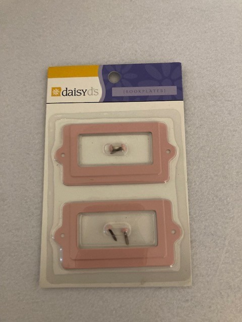 daisy d’s – Scrapbooking – Pink Bookplates – New – Package of 2 – From 2004