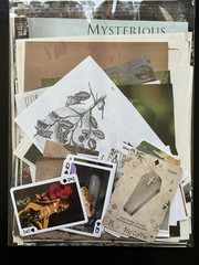 Dark Mysterious Creepy Odd Gothic Bundle 50+ pieces Junk Journal Lot
