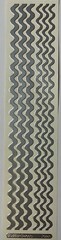 SILVER METALLIC WAVE BORDER Foil Stickers(6pc)2”x9 •Stampendous•2 Sizes•Wiggles•