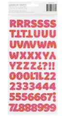 Pebbles FUN IN THE SUN ALPHABET (2) SHEETS FOAM THICKERS Stickers WATERMELON