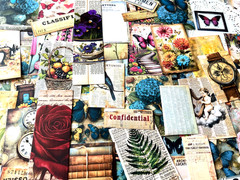 #799 – 20 small pcs – VINTAGE BUTTERFLY FLORAL SCRAPBOOK JUNK JOURNAL KIT / LOT