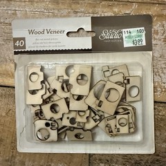 Studio Calico Embellishment Lot Letter Stickers Die Cut Wood Pieces Chipboard