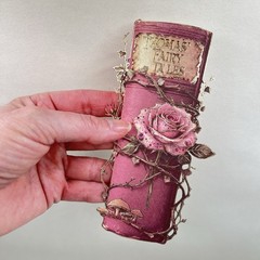 Floral Vintage Book Spine Stickers Pink Junk Journal Collage Scrapbook
