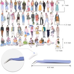 150Pcs People Stickers for Journaling Supplies, 2-3.42 inches, Vivid Color