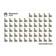 Brontosaurus Dinosaur Planner Stickers