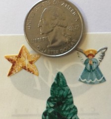 CHRISTMAS TREE Stickers(5pc)2″x 5″ Creative Memories•Tree Topper•Angel •Stars🌲