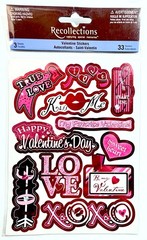 Valentine’s Day Love Stickers Scrapbooking Gems Card Recollections
