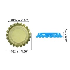 160 PCS Bottle Caps for Crafts, 1″ Beer Bottle Caps Bulk, Sky Blue