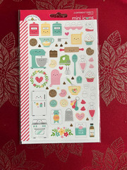 RARE – DOODLEBUG MADE WITH LOVE BAKE ME HAPPY STICKERS – 2 SHEETS