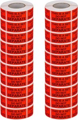 Do Not Separate Labels – 1in x 2in, 500/Roll, 20 Rolls in Fluorescent Red Orange