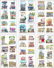 (Pack of 2) Japanese Style Washi Stickers for Scrapbooking – Cute Grocery Store