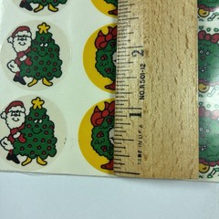 Eureka VTG Lot of Scratch & Sniff Scented Christmas Stickers Peppermint Pine