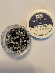 Stampin Up 193pc BLACK Mini Eyelets 1/8 inch 3mm Hole Embellishment 2002