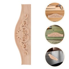 2Pcs Elegant European Style Wood Applique Onlays for Furniture Decoration