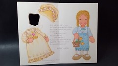 1979 HOLLY HOBBIE Paper Doll Easter Card Unpunched Vintage
