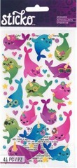 Sticko Silly Narwhals Sea Life Stickers Papercraft Planner Party Supply Crafts