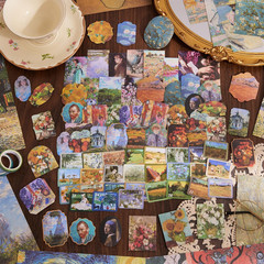Scrapbooking Supplies Kit Plus 480Pcs, Vintage Van Gogh Oil Painting Aesthetic S
