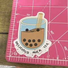 Bubble Tea Boba & Milk Tea Drink Stickers, Multicolor Food & Drink (4 pcs)