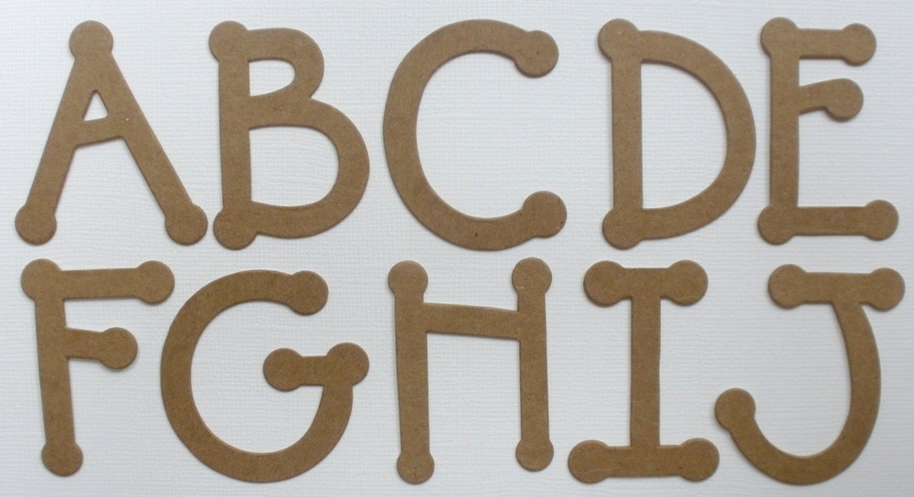 2″ DOT FONT – Customized Alphabet Letters Chipboard Die Cuts – 26 Pc