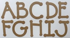 2″ DOT FONT – Customized Alphabet Letters Chipboard Die Cuts – 26 Pc