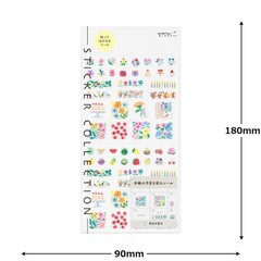 MIDORI Stickers for Planners, Margins, Floral Pattern, 82741006