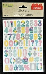 168pc Number & Symbol Stickers Crafter’s Square Multi-Color Pastels !?*%$#()[]@+