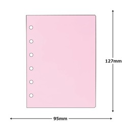 Kamiojapan Sticker Binder Refill, 10 Sheets, Clear Sticker Binder Refill, Pink,
