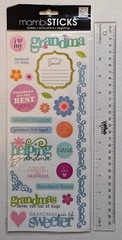 Mambi Sticks Grandma Nana Grandparents Scrapbooking Stickers Me & My Big Ideas