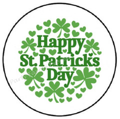 ST PATRICKS DAY CLOVER ENVELOPE SEALS LABELS STICKERS PARTY FAVORS