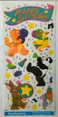 Vintage Stickers Illuminations Fantasies 1984 Birthday Parade 80s Sticker Sheet