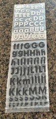 American Crafts Remarks Basics BLACK GLITTER Chipboard Stickers 227 Pieces