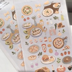 Suatelier Food Trip #1 Sticker Sheet | Korean Cute Stationery Craft Deco