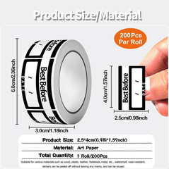 200 pcs Best Before Date Stickers Roll Erasable Pen Labels