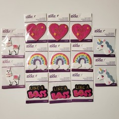 New Lot of 13 Fuzzy Stickers Unicorns Llamas Rainbows Hearts Attitude! 💕