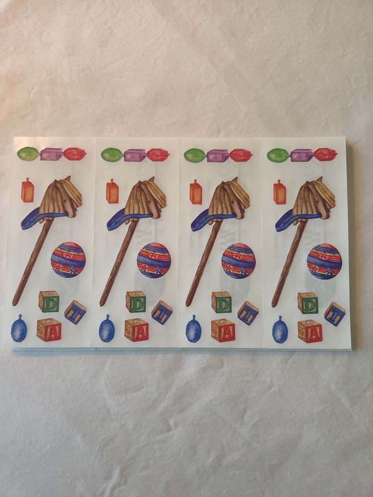 VTG NOS Creative Memories Stickers Scrap Book Lot 5 pages 40 sections Baby Play